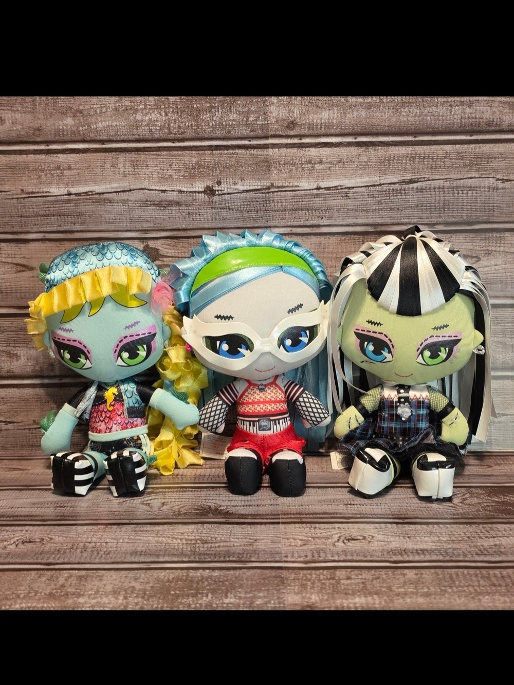 Set of 3 Monster High Ragdoll Style Dolls